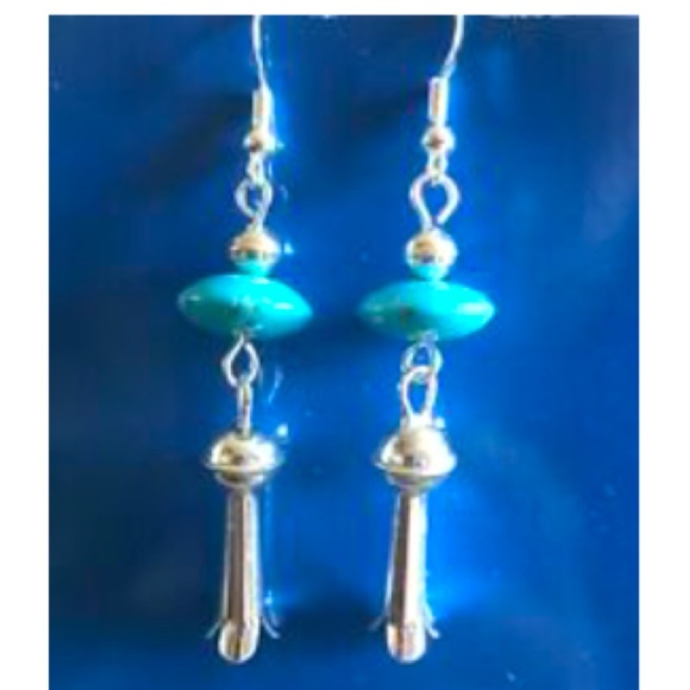 STERLING SILVER SQUASH BLOSSOM EARRINGS